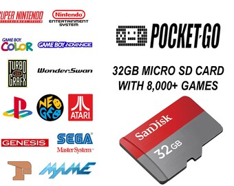 16gb Sd Card For Pocketgo Loaded W Games Custom Firmware Etsy