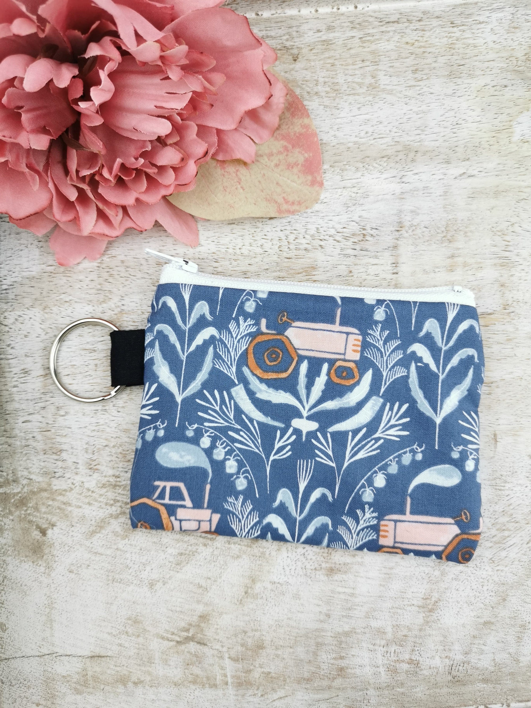 Small wallet made of cotton lined cotton with fastener and Etsy