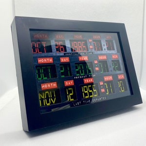 Back to The Future Time Circuits Shadow Box 5x7