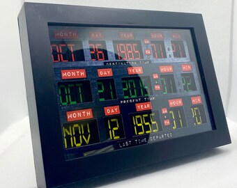 Back to The Future Time Circuits Shadow Box 5x7