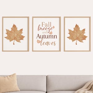 Set of 3 Fall Prints: Autumn Home Decor (Digital Download)