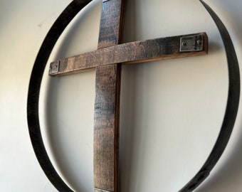Metal Ring Stave Cross