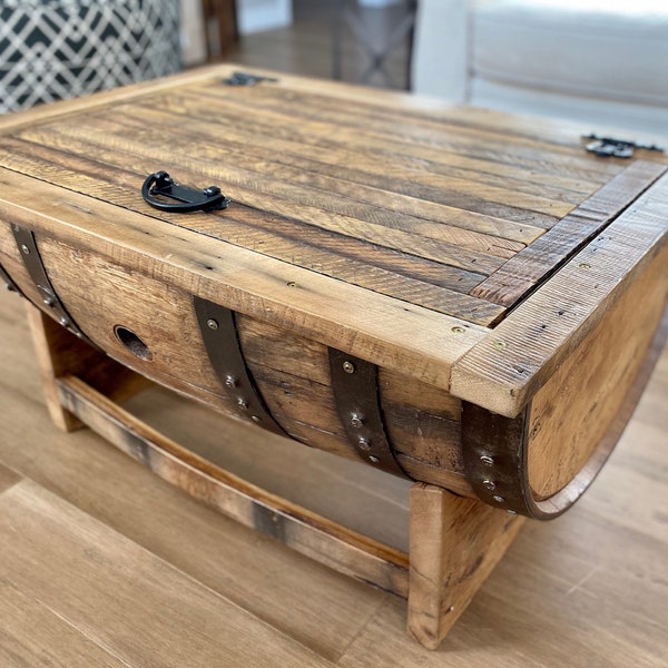 Barrel Coffee Table Etsy