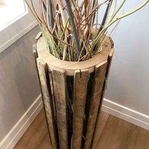 Reclaimed Tobacco Lath Vase Set of 3 image 6