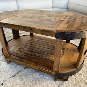 Whiskey Barrel Coffee Table