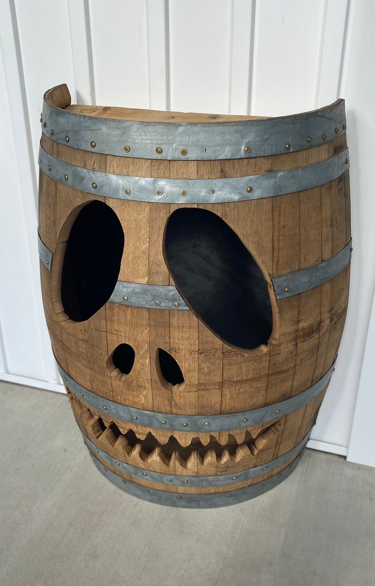 Whiskey Wine Barrel Jack O'lantern Etsy