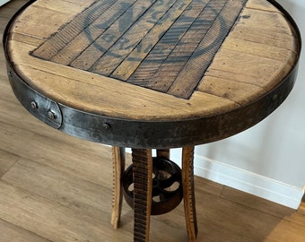 Whiskey Barrel Side/Entry Table