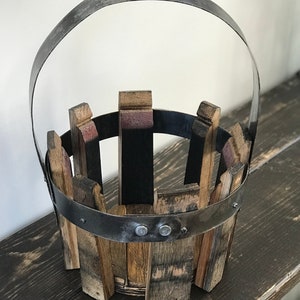 Oak Barrel Stave Basket