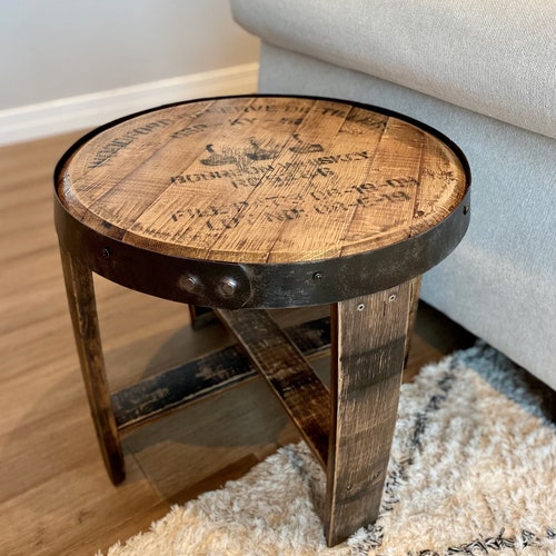 Whiskey, Wine Barrel End Table