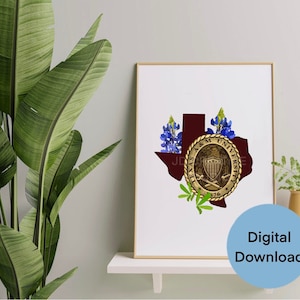 TEXAS A&M BLUEBONNET Artwork, Digital Download