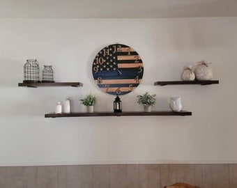 Thin Blue Line Clock