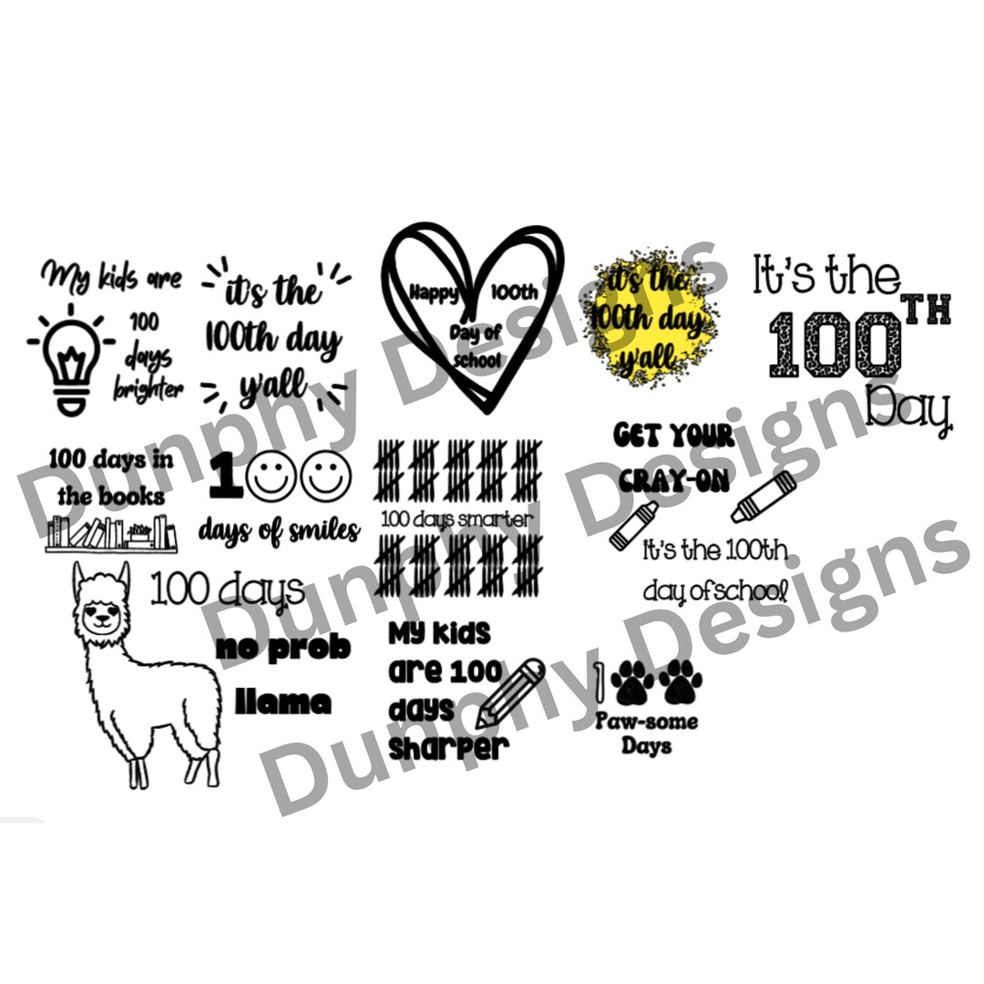 100th Day of School Shirt Svg and Png Files for Sublimation or Vinyl - Etsy