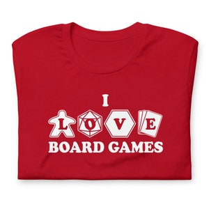 I Love Board Games Unisex t-shirt