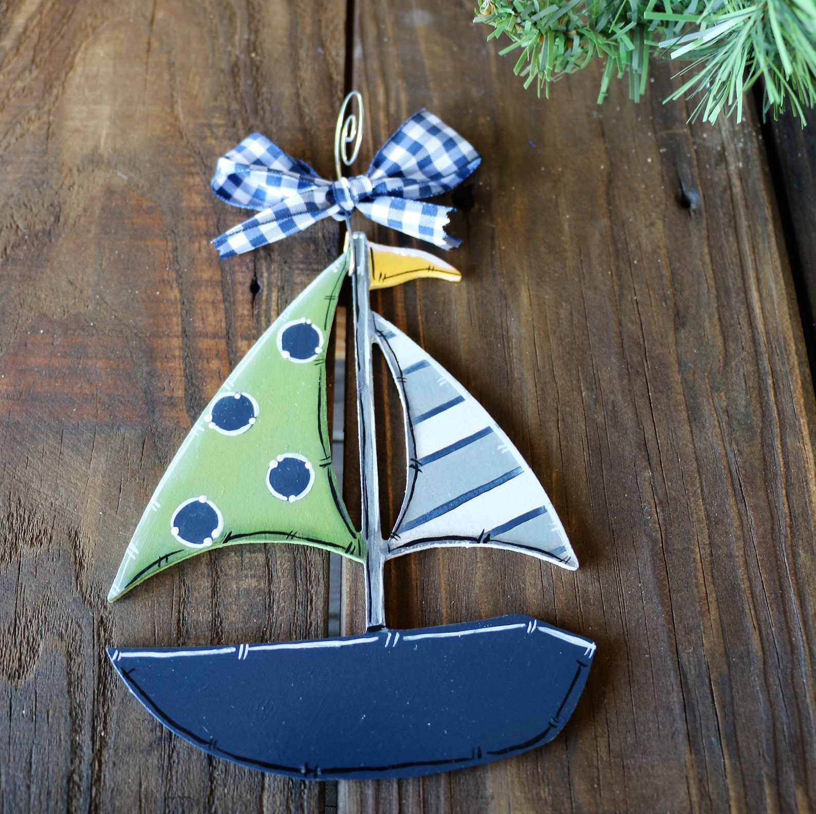 Sailboat Christmas Ornaments 