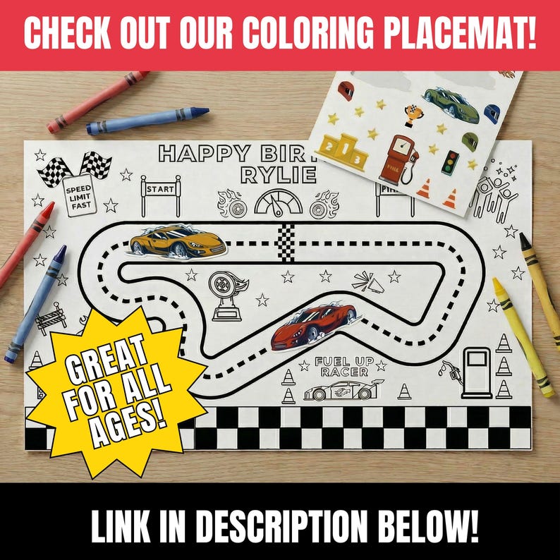Personalized Two Fast Coloring Page Two Fast Birthday Party Favor Idea Race Car Second Birthday Coloring Sheet Car Theme Toddler Boy Bday image 3