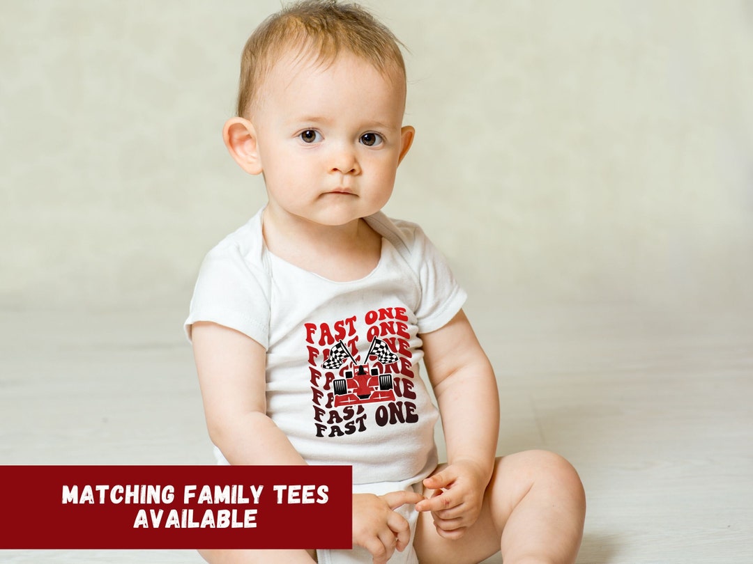 Fast One Birthday Shirt Race Car 1st Birthday Boy Tshirt Red Etsy