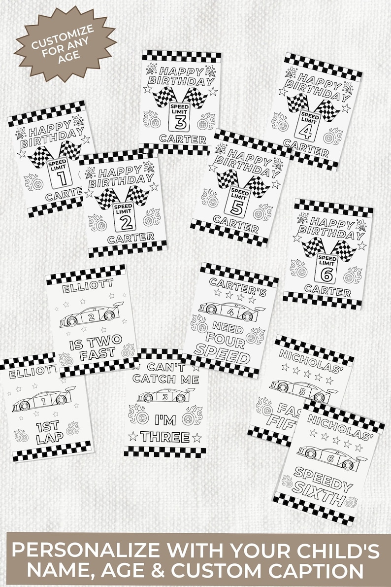 great activity two year old's birthday bash child friendly coloring pages  toddlers little ones engage creative coloring racing car adventure little racer's name coloring pages cherished keepsake