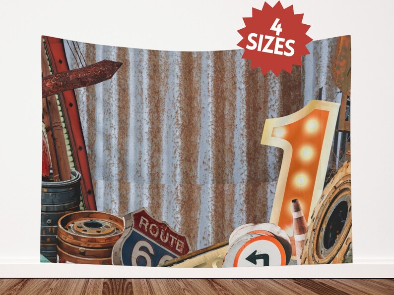 Fast One Birthday Backdrop Race Car Birthday Banner Mechanic - Etsy