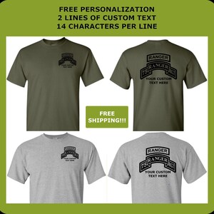 US Army 75th Ranger Regiment Shirt, ARMY Ranger Custom Performance Shirt
