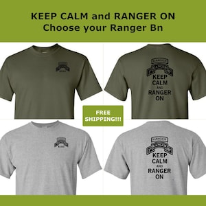 US Army Ranger Shirt, Keep Calm and Ranger On Shirt, ARMY Ranger T-shirt, 75th Ranger Regiment, Veteran Day Gift, Army Veteran Shirt
