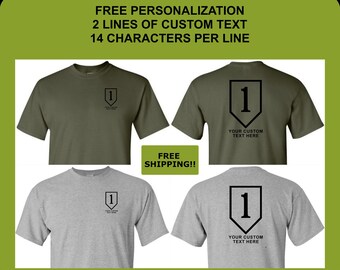 1st Infantry Division Shirt, US Army Shirt, Big Red One Shirt, Veteran Shirt, Veteran Gift, Custom Army Shirt
