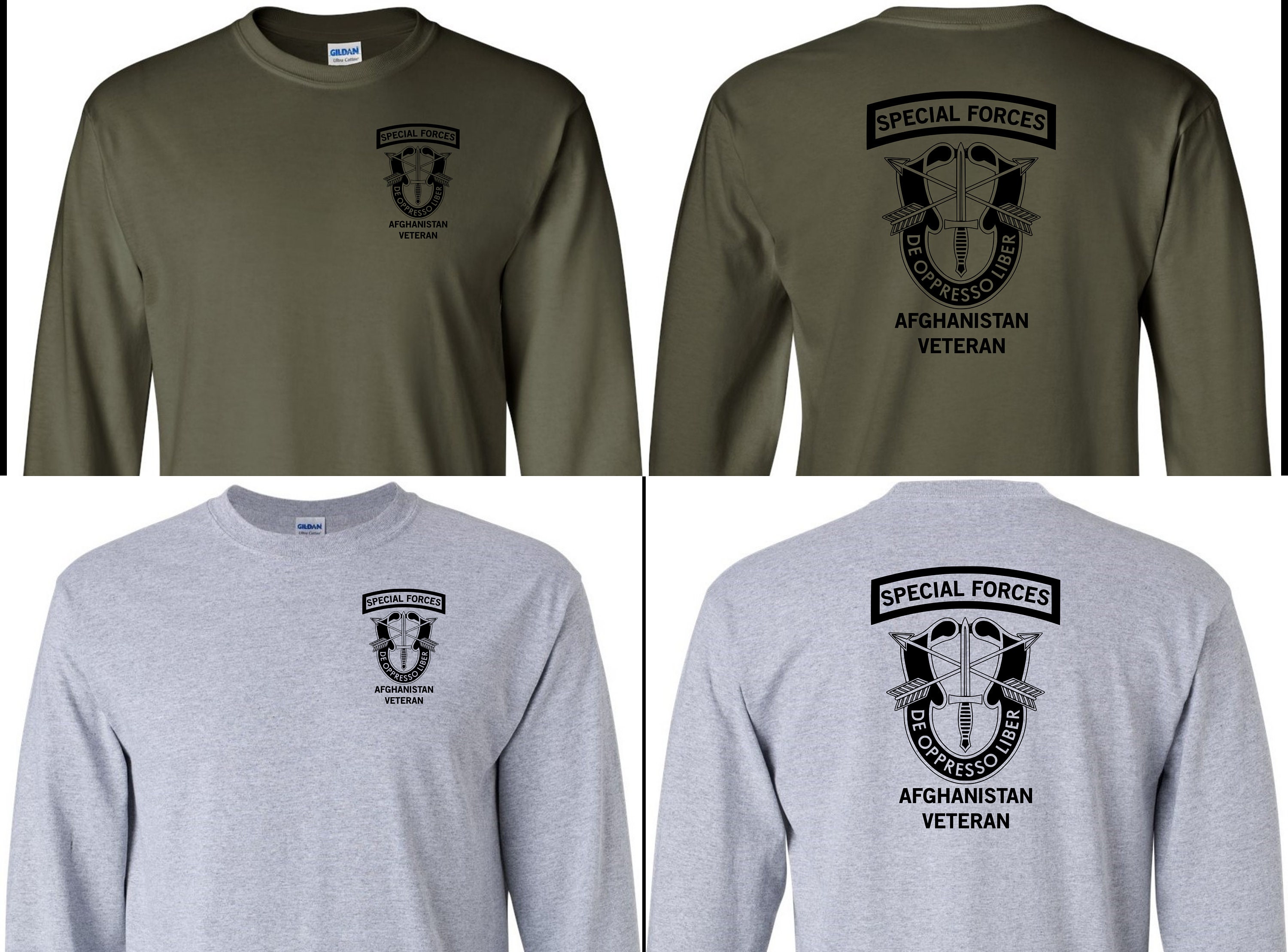 トップス NITRICH SPECIAL FORCE LOGO LS TEE Special Forces Shirt, LONG SLEEVE, Green Beret T-shirt