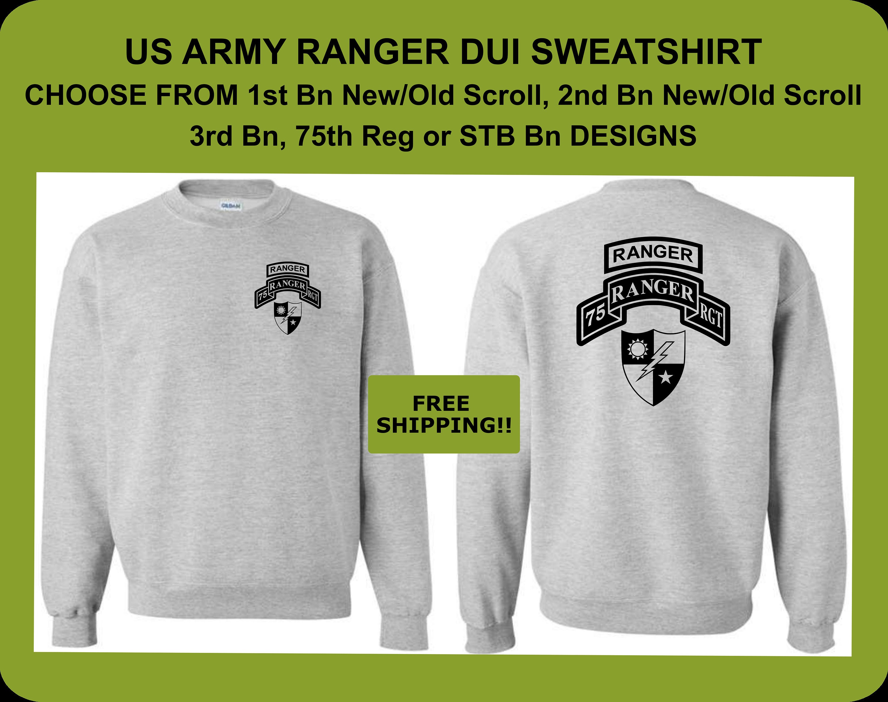 US Army Rangers 2nd Ranger Battalion Hawaiian Shirt Gift for Adults L | The Custom Shirt Shop