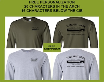 Combat Infantryman Badge Shirt, Long Sleeve, CIB Shirt, US Army Shirt, Infantry Shirt, Veteran Shirt, Army Veteran, Veteran Gift