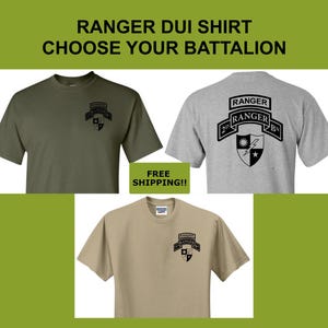 US Army Ranger DUI Shirt, 75th Ranger Regiment, Army Ranger Gift, Veteran Day Gift, Army Veteran Shirt, Performance Shirt