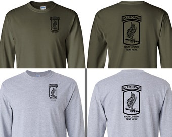 173rd Airborne Brigade Shirt, Long Sleeve Shirt, US Army Shirt, Airborne Shirt, Sky Soldiers, Veteran Shirt, 173rd Airborne, Veteran Gift