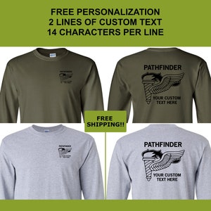 Army Pathfinder Shirt, LONG Sleeve, Pathfinder T-shirt, Veteran Shirt, US Army shirt, Fathers Day Shirt, Dad Shirt, Memorial Day Shirt