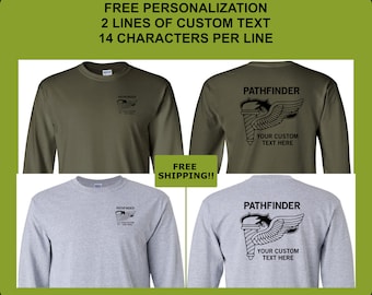 Army Pathfinder Shirt, LONG Sleeve, Pathfinder T-shirt, Veteran Shirt, US Army shirt, Fathers Day Shirt, Dad Shirt, Memorial Day Shirt