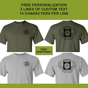 82nd Airborne Division Wings Shirt, US Army Airborne Shirt, Veteran Shirt, US Army Shirt, Airborne Wings, Veteran Shirt, Combat Veteran