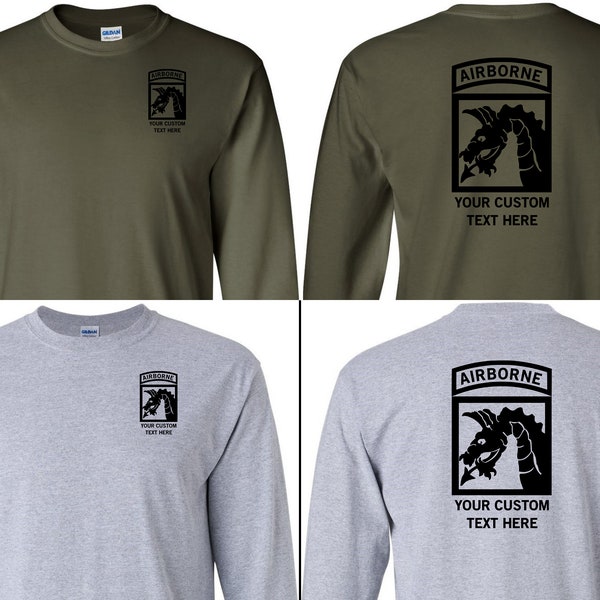 18th Airborne Corps Shirt, Long Sleeve Shirt, Custom Shirt, US ARMY Airborne Shirt, Veteran Shirt, Veteran Gift, Personalized Shirt