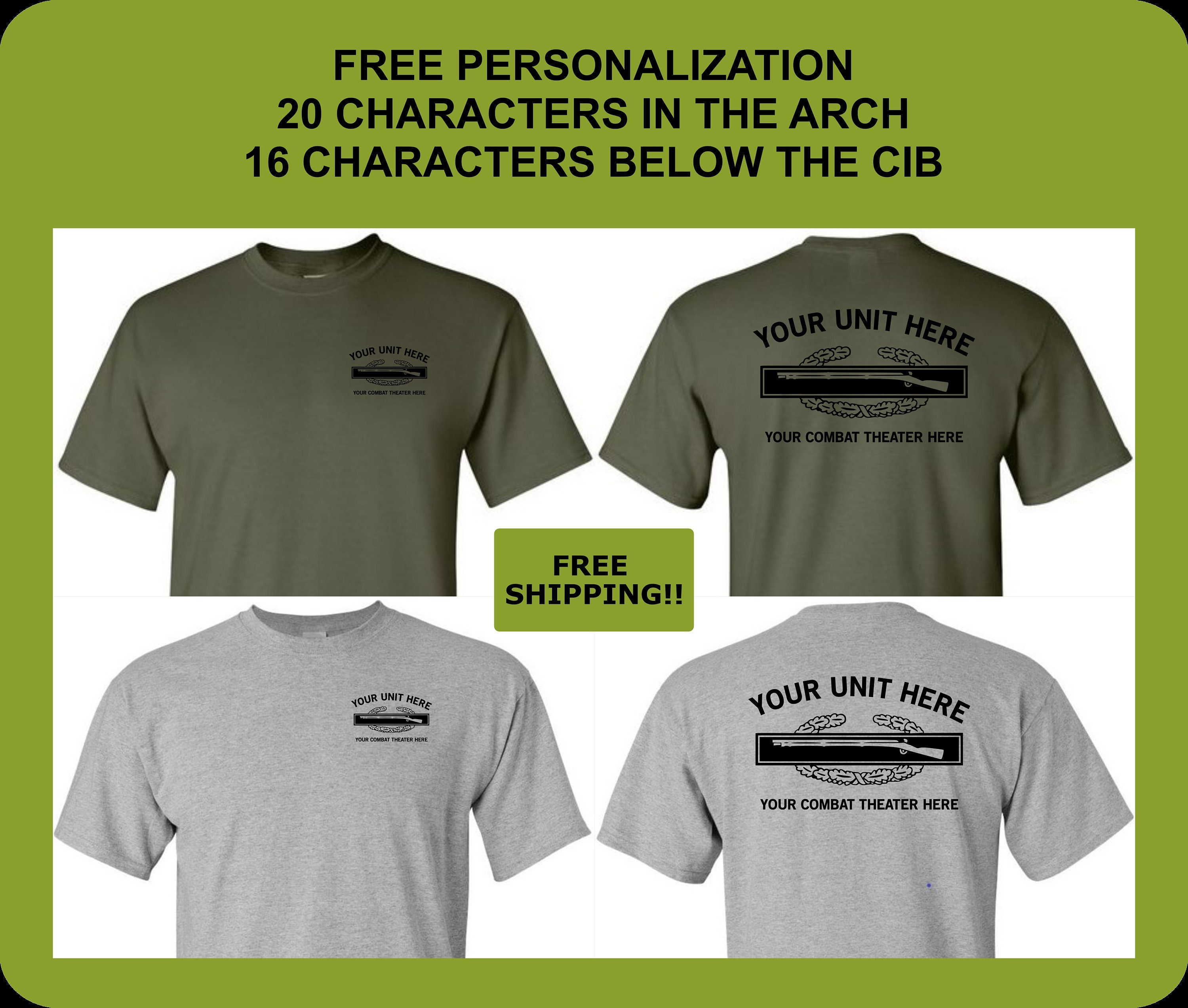 Combat Infantryman Badge (Cib) Shirt Combat Infantryman Badge (Cib) Shirt