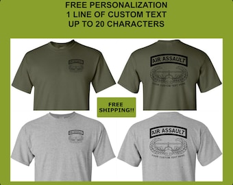 Air Assault Custom Performance Shirt , Air Assault T-shirt, Custom Shirt , Military Shirt, Veteran Shirt, Veteran Gift