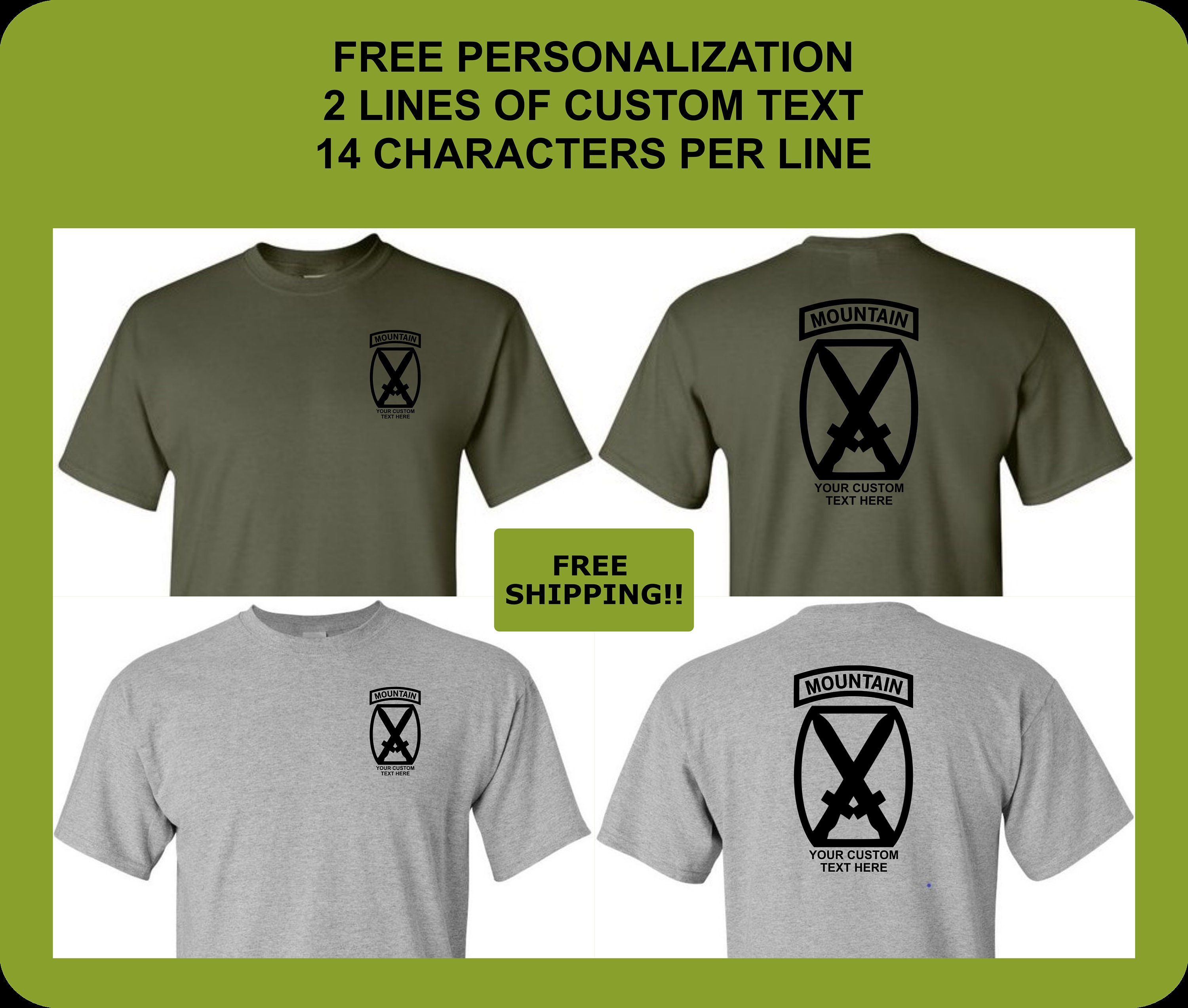 10th mountain division shirt discount