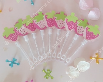Strawberry Bubbles Party Favors: First Birthday, Baby Shower