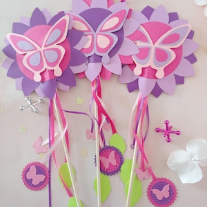 Butterfly Paper Wand Party Favors | Butterfly Birthday Favors | Butterfly Party |  Butterfly Paper Wand | Butterfly Birthday Gift