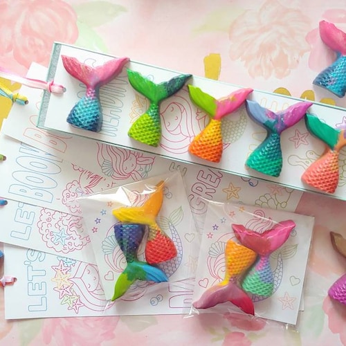 Mermaid Crayons Etsy