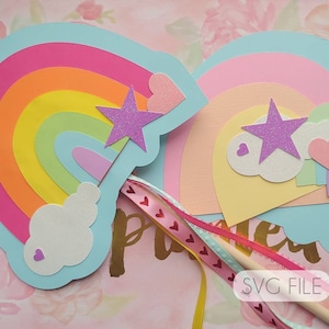 Kit de baguette ARC-en-ciel SVG Easy | DIY Rainbow Wand Kids Craft Fichier numérique | Rainbow DIY Crafts | Le parti arc-en-ciel favorise | Artisanat arc-en-ciel