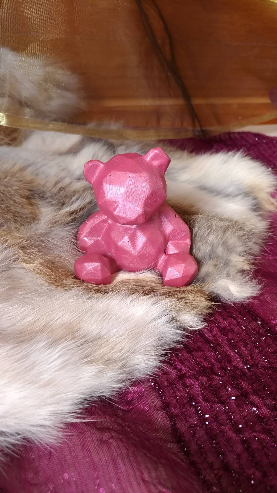 Béton Déco Ours Ourson Porte-Bonheur en Béton Personnalisable