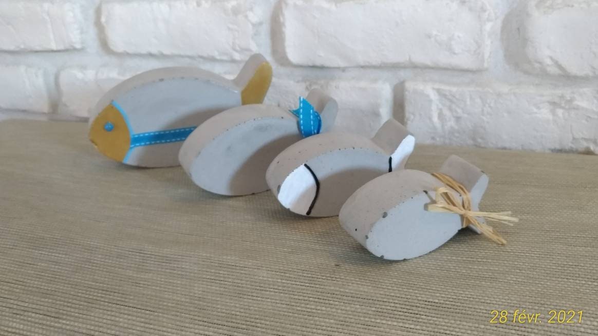 Déco Poissons en Béton