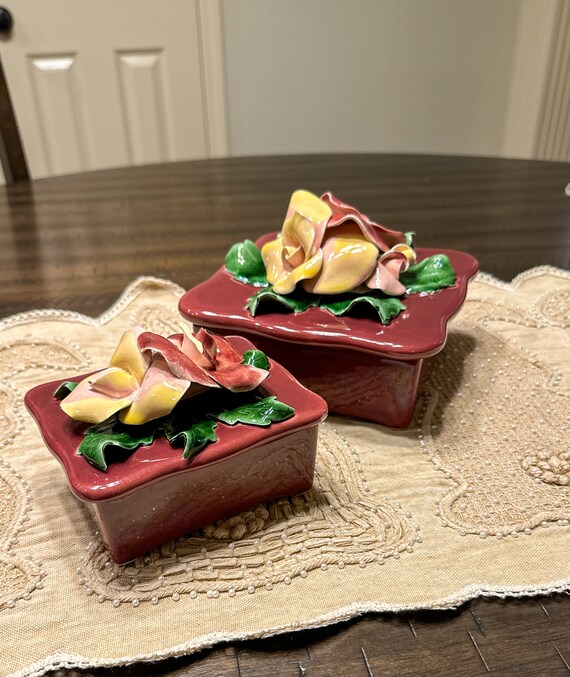 Johannes Brahm California Pottery Trinket Box Set - Etsy