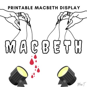 Printable Macbeth Classroom Display PDF, Shakespeare Study Essential