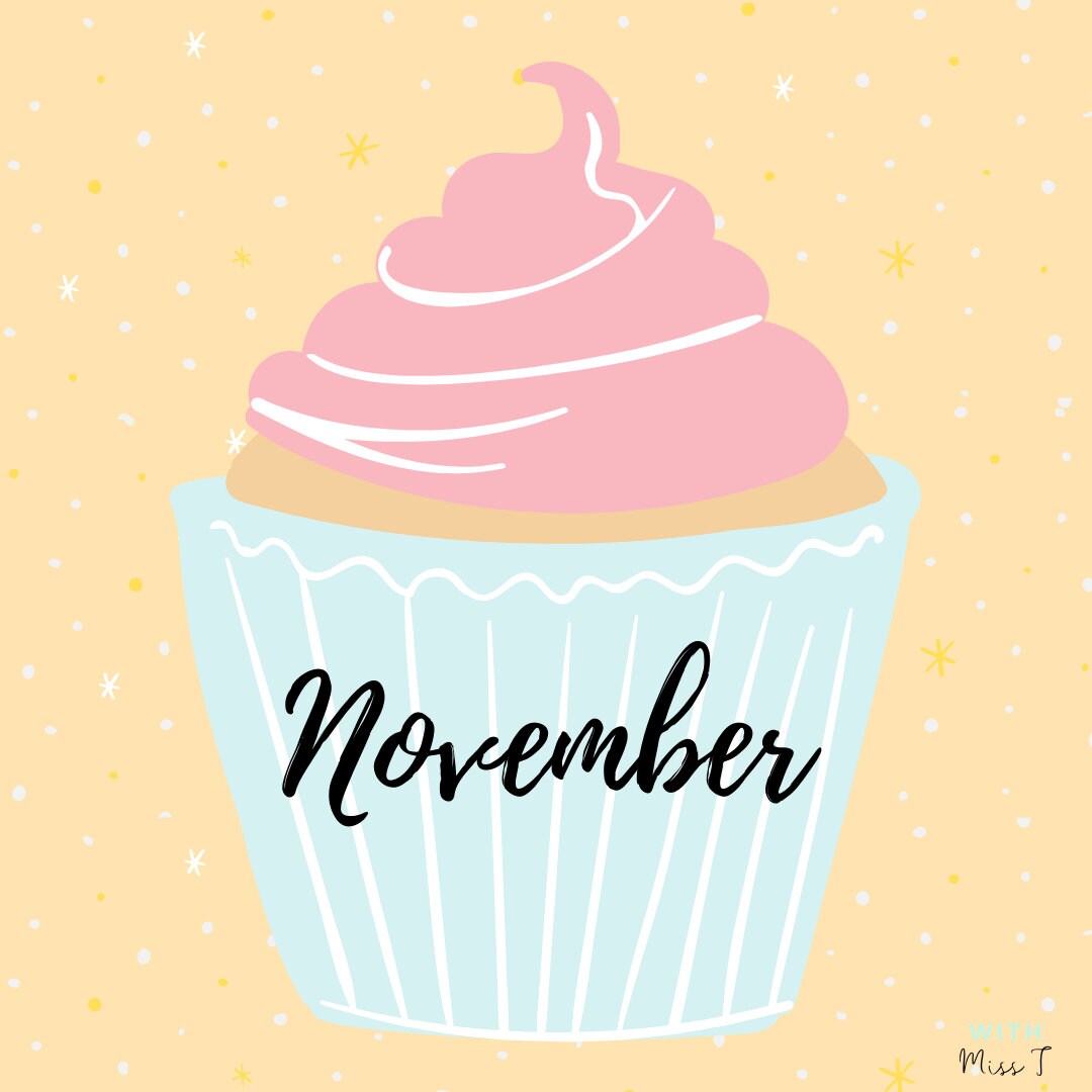 Printable Classroom Cupcake Birthday Calendar Instant - Etsy Norway