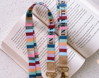 PREORDER In My Teaching Era Fabric Lanyard, Teacher Essential & Gift for Classroom ID Holder, USBs and Keys