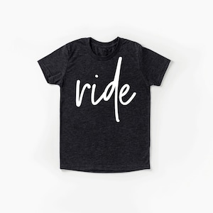 Ride | BMX Tshirt | Bike Tshirt | Toddler Graphic Tee | Children&#39;s Cycling Tshirt | Girl BMX