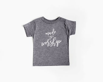 Made to Worship | Infant, Toddler & Youth Tee | Kids Worship Tee | Homeschool | Christian Tee | Future Worship Leader | Youth Worship Tee