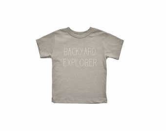 Backyard Explorer | Infant, Toddler & Youth Tee | Nature Tee | Unisex Kids Outdoor Tee | Homeschooler | Natureschool | Little Explorer Tee